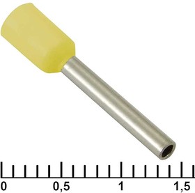 DN01012 yellow (1.4x12mm), Наконечник на кабель DN01012, жёлтая, 1.4x12 мм, 1.0 мм2