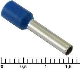 DN02512 blue (2.2x12mm), Наконечник на кабель DN02512, синий, 2.2x12 мм, 2.5 мм2