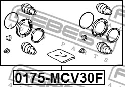 Фото 1/3 0175MCV30F, Ремкомплект суппорта тормозного TOYOTA CAMRY ACV3#/MCV3# 01-06