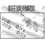 0177-GRJ120FLH, Суппорт тормозной передний левый