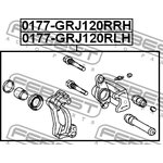 0177-GRJ120RRH, Суппорт тормозной | зад прав |