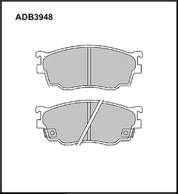 ADB3948, Колодки тормозные дисковые | перед |