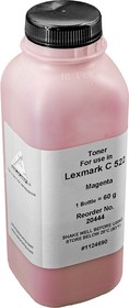 Тонер для Lexmark C522, Magenta, 60гр, Delacamp