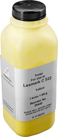 Тонер для Lexmark C522, Yellow, 60гр, Delacamp