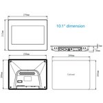 B10S Панель оператора HMI Haiwell 24В 10.1 дюймов 1024х600 1 RS232 1 RS485 ...