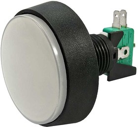 GMSI-1B-C no(nc)+nc(no) white, Кнопка GMSI круглая 1B-C с LED подсветкой 12 В, 5 А, 30 мОм, 250 В, NO(NC)+NC(NO), белая