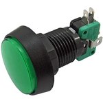 GMSI-4B-C no(nc)+nc(no) green, Кнопка GMSI круглая 4B-C с LED подсветкой 12 В ...