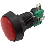 GMSI-4B-C no(nc)+nc(no) red, Кнопка GMSI круглая 4B-C с LED подсветкой 12 В ...