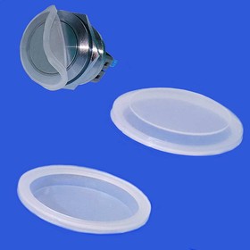 GQ22 D=22 mm cup, Колпачок защитный для антивандальных кнопок GQ22, диаметр 22 мм, чашечный, силикон