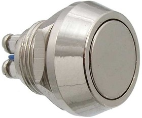 Фото 1/2 PBS-28B-2 D-12mm steel, Кнопка антивандальная без подсветки PBS-28B-2, М12, IP65, 36 В, никелированная латунь