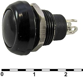 TD-986 BLACK COLOR, Кнопка антивандальная без подсветки TD-986, термопластик, черная
