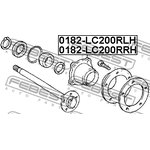 0182-LC200RLH, 0182-LC200RLH_к-кт подшипника ступицы зад ...