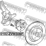 0182-ZVW30MF, Ступица передняя