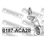 0187-ACA20, Ролик натяжителя TOYOTA COROLLA/FIELDER CE121,NZE12#,ZZE12# ...