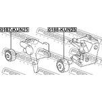 Ролик натяжной комплект TOYOTA LAND CRUISER PRADO 2002.09-2009.08 FEBEST 0187-KUN25