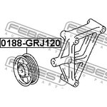 0188-GRJ120, 0188-GRJ120_ролик обводной ремня НО!\ Toyota Land Cruiser Prado ...