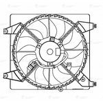 LFK0802, Вентилятор радиатора Hyundai Santa Fe II (06-) 2.2D/2.7i (с кожухом) ...