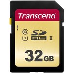 Карта памяти SD 32GB Transcend 500S SDHC UHS-I U1 [TS32GSDC500S]