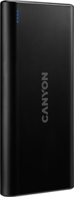 Фото 1/4 Мобильный аккумулятор CANYON PB-106 Power bank 10000mAh Li-poly battery, Input 5V/2A, Output 5V/2.1A(Max), USB cable length 0.3m, 140*68*16m