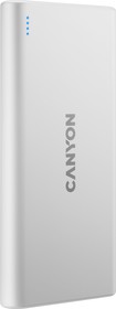 Фото 1/4 Мобильный аккумулятор CANYON PB-106 Power bank 10000mAh Li-poly battery, Input 5V/2A, Output 5V/2.1A(Max), USB cable length 0.3m, 140*68*16m