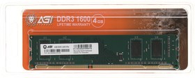 Фото 1/4 Оперативная память AGI UD128 AGI160004UD128 DDR3 - 1x 4ГБ 1600МГц, DIMM, Ret