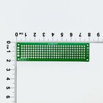 20x80mm-G Плата печатная макетная двусторонняя шаг 2.54 зеленая