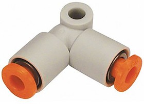 KQ2L06-00A-X35, KQ2 Series Elbow Tube-toTube Adaptor, Push In 6 mm to Push In 6 mm, Tube-to-Tube Connection Style