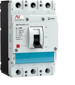 Фото 1/10 EKF Averes Автоматический выключатель AV POWER-1/3 20А 35kA TR.