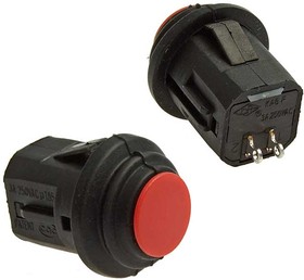 SB570-R IP65 off-(on) ф14mm, Кнопочный переключатель SB570-R IP65, OFF-(ON), 2P, D-14 мм, 3 A, 250 В, 50 мОм, красный