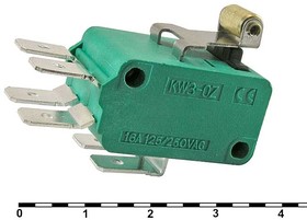 MSW-07-1, Микропереключатель с планкой и роликом , ON-(ON) 6P-2x3, 5 А, 250 В