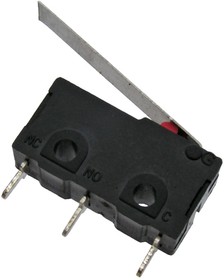 SM5-03P, Микропереключатель с рычагом , ON-(ON) SPDT 3P, 3 А, 250В
