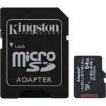 Карта памяти 64Gb MicroSD Kingston + SD адаптер (SDCIT2/64GB)