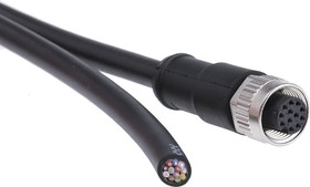 79-3490-32-12, Binder Straight Female 12 way M12 to Unterminated Sensor Actuator Cable, 2m
