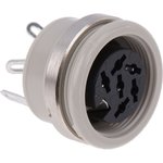 930954517 MAB 6100 grey, MAB 6 Pole Din Socket, DIN 45322, 4A, 34 V ac/dc IP30 ...