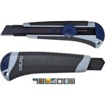 Строительный нож WCM003 PRO plus прорезиненный, винт. зажим, 2 запас. лезвия, 18 мм 5090200001