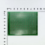 70x90mm-G Плата печатная макетная двусторонняя шаг 2.54 зеленая