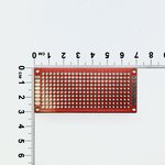 30x70mm-R Плата печатная макетная двусторонняя шаг 2.54 красная