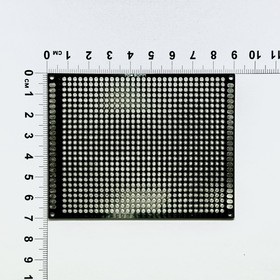 70x90mm-B Плата печатная макетная двусторонняя шаг 2.54 черная