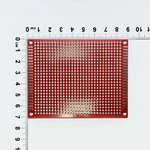 70x90mm-R Плата печатная макетная двусторонняя шаг 2.54 красная