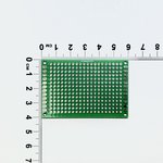 40x60mm-G Плата печатная макетная двусторонняя шаг 2.54 зеленая