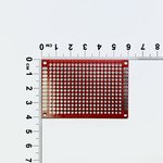 40x60mm-R Плата печатная макетная двусторонняя шаг 2.54 красная
