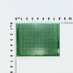 60x80mm-G Плата печатная макетная двусторонняя шаг 2.54 зеленая