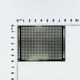 60x80mm-B Плата печатная макетная двусторонняя шаг 2.54 черная