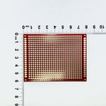 60x80mm-R Плата печатная макетная двусторонняя шаг 2.54 красная