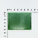 50x70mm-G Плата печатная макетная двусторонняя шаг 2.54 зеленая