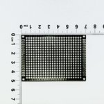 50x70mm-B Плата печатная макетная двусторонняя шаг 2.54 черная