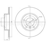 230227C, 23-0227C_диск тормозной передний!\ BMW E36/Z3 1.6-1.9/1.8TDs M40-M44 90