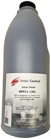 Фото 1/4 Тонер Static Control MPT11-1KG черный флакон 1000гр. для принтера НР P1005/1505/1606