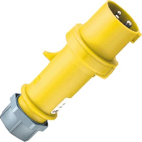947, StarTOP IP44 Yellow Cable Mount 3P Industrial Power Plug, Rated At 16A, 110 V