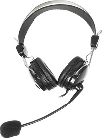 Фото 1/4 Наушники с микрофоном A4Tech HS-7P черный 2.5м накладные оголовье
